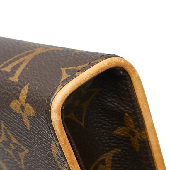 LOUIS VUITTON Authentic Brown Monogram Leather Pochette Hobo Bag - Picture 4 of 13